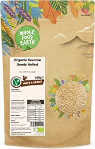 Wholefood Earth Organic Sesame Seeds Hulled 500g RRP 6.15 CLEARANCE XL 2.99 or 2 for 5